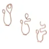 Snake Fake Nose Ring Clip on Nose No Piercing Wire Spiral Tragus Faux Nostril Cuff Earrings Simple Gold Silver Color Jewelry