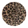 Berets Französisch Stil Mode Leopard Print Baskenmütze Winter Warme Haar Weibliche Vintage Weiche Beanie Hut1