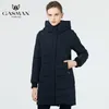 GASMAN inverno solido con cappuccio lungo cappotto giacca donna caldo nero Parka antivento femminile cerniera moda piumino 1820 201027