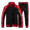 Erkek Spor Rahat Bahar Eşofman Erkekler İki Adet Setleri Standı Yaka Ceketler Kazak Pantolon Joggers Track Suit 201128