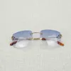 Luksusowe projektant wysokiej jakości okulary przeciwsłoneczne 20% zniżki na vintage mężczyzn bez krawędzi kobiety metalowe rama kwadratowe okulary okulary Oculos Gafas do akcesoriów klubowych na zewnątrz 011b