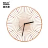 Väggklockor trä pastoral klocka japanskt trä enkel tyst kreativ elektronisk horloge mural bois klocka för rum50wc1