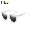 Óculos de sol Trioo Diamond Star Blink Square Feminino Shades Espelho UV400 Proteção Sun Óculos para Mulheres Alta Moda Marca Design11315059