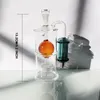 5,2 tum LED Lysande glas Bong Rig Hookah rökning Rök Rök Shisha DipoSable Glasrör Olja Burner Ash Catchers Bongs PerColater Bubbler Tobacco Bowl för rökare