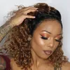 Ombre Human Hair Short Bob Lace Wigs Natural Wave Two Tone 13x6 Front Wig 150% Density for Black Women