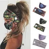 Masques imprimés croisés à la mode, bandeau de cheveux, couvre-chef, foulards magiques, extensibles, sport, Fitness, bandeau à boutons, 2020, 2 pièces