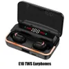 TWS E10 Kablosuz Kulaklıklar Bluetooth 5.1 Kulaklık Ile 1200 mAh Pil Şarj Kutusu Su Geçirmez Spor Oyunu Kulakiçi Kulaklık VS F9 F9-5C A42