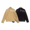 Vårhöstens Jackor Corduroy Coat Angel Lettering Tonåring Casual Singel Breasted Preppy Brown Black