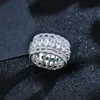 Luxus AAA CZ Braut Hochzeit Liebesringe Größe 69 Schmuckdesigner Kupfer weißer Kubikzirkonia Messing Silber Stichelte Diamantring For7229399