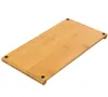 ティートレイスナックプレートフードテーブルネイチャー竹ホルダー長方形デザートボード簡単清潔な耐久耐久耐久のホームサプライL33cm * W17cm