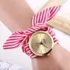 국제 제네바 시계 패션 패브릭 로프 팔찌 여성 손목 시계 사탕 손으로 짠 다채로운 천으로 밴드 quarzt 시계 선물