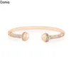 Donia Jewelry Luxury bangle Exaggerated Doubleended Ball Titanium Steel Microset Zircon European and American Fashion Designer G9552649