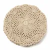 12Pcs Vintage Cotton Mat Round Hand Crocheted Lace Doilies Flower Coasters Lot Household Table Decorative Crafts Accessories T200703
