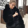 Style Thick Warm Fur Faux Fur Winter Outwear Women Black Brown Dark Grey Slim Short Plus Size Faux Leather Coat and Jacket 201214