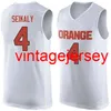 Syracuse Orange College Antonio Balandi #4 Basketball Jerseys Elijah Hughes Rony Seikaly Mens Stitched Custom Any Number Name