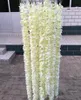 Chegada nova elegante Orchid Wisteria Vines Cada Parte casamento Coroas Para Faixa de 1m de comprimento Silk flores artificiais decorativa Deco