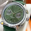 TWF V8 New Premier B01 Steel Case AB0118A11L1X1 Asian 7750 Automatic Chronograph Mens Watch Green Dial Green Leather Watches Hello_Watch E