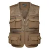 Gilet mimetico estivo maschile tattico militare Gilet da uomo fotografo di grandi dimensioni Gilet senza maniche con molte tasche 201120