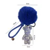 Diamond Bear Car Keychain Bag Hanger Purse Blingbly Key Chains Gewelddadige Mode Mobiele Telefoon Bandjes Charms