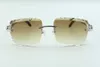2021 lentes de corte de corte direto Óculos de sol 3524020 Óculos de templos de buzina textura preta Tamanho 58-18-140mm294n