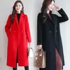 Dames rode jas kasjmier plaid Koreaanse wol winterjas vrouwelijke tops en blouses dames ps maat mode vrouwelijk jas b108 2012182627927