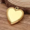 BoYuTe 10 Pieces Lot 22 5MM Metal Brass Heart Shaped Memory Locket Can Insert Po Locket Pendant249b