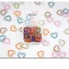 50Pcs/Lot Heart Shaped Paper Clips Bookmark Planner Tools Scrapbooking Tools Memo Clip Metal Binder Paperclip Random Color