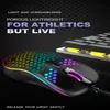 Originale RGB USB Wired Gaming Mouse 4800DPI 6Buttons LED Optical Professional Mouse GamerComputer Topi per Pclaptop Games MIC Chri215S