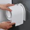 ABS Dålig väggmonterad badrum Toalettpappersvävnad Rollhållare Toalettvävnadslåda Gratis Punching Hand Tray Toalettställ T200425