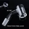 OD 20 accessoires pour fumeurs entièrement souder 10mm 14mm mâle Joint Quartz Bangers bord biseauté sans couture pour verre Bongs Banger clous