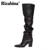 real leather over knee boots