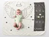 Baby Blankets Newborn Floral Infant Swaddle Wrap Blanket Super Soft Fleece Baby Photography Props Milestone Blanket LJ201014