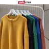 Lappster Men Corean Fashion Sweater 2020 Mens Winter Harajuku Толстый свитер мужской пуловер Harajuku Streetwear Сплошные свитера LJ200916