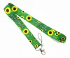 20 stks Kleur Zonnebloem Lanyard Voor Sleutelhanger Id Card Pass Gym Mobiele Telefoon USB Badge Sleutelhanger Halsbandjes