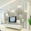 Personalizado 3D Wallpapers Relief Tevê fundo Fotomural Simples Moda Moderna Tulipa papel de parede Papel de Parede impermeável