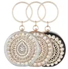 -Sac de soirée rond Diomand femmes pochette magnifique perle cristal perles mariée sacs de fête de mariage bandoulière sacs à main229P