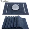 TopFinel PVC 주방 테이블 매트 용 Manteles 개인용 Dinning Placemats 컵 매트 코스터 방수 테이블 천 패드 T200708