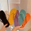 Godis färg strand flip flops kvinnlig sommar tofflor sandaler mjuk pvc slip-on vit lila skor kvinna mode glides sh407 y220