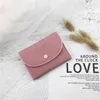 新しい高品質レザー財布女性財布ピンクカードケースクラシック名刺ホルダーレディース財布小包封筒バッグ12 * 8 * 3cm