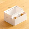 Desktop Tissue Box Multi-Function Living Room Bamboo Lid Paper Holder Box Cover Remote Control Hotel Storage Boxes YFAX3206