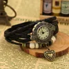 Повседневные винтажные часы 26 мм мода намотки кварцевые браслеты часы ремень студент женские часы бабочка подвесные наручные часы