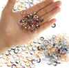 DIY Craft için Kristal Gevşek Halka Boncuklar Dairel Cam Rhinestone Konektörleri Takı Sanatları 6mm 8mm 10mm 14mm