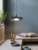 Nouvelle chambre led plume lustre lumières nordique chaud art enfants suspension lampes personnalité créative étude lustre éclairage