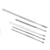 6 stks / set oor wax pickers roestvrij staal oorpick wax remover curette oor pick cleaner oor cleaner lepel zorg schone tool