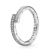 NIEUWE 100% 925 Sterling Zilveren Ring Fit Pandora Logo Infiniti Love Heart Rings voor Europese vrouwen Bruiloft Originele Mode-sieraden