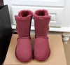 Hot sell Waterproof sheepskin AUSG 58030 Button short women snow boots keep warm boot womens boots winter shoes US4-13 Size