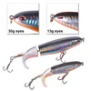 5Pcs Whopper Plopper Fishing Bait 11cm 13g/15g/35g Catfish Lures For Tackle Floating Rotating Tail Artificial 211224