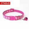 Cthold Lot Easy Wear Cat Dog Collar med Bell Justerbar Buckle Puppy Pet SuppliesColorful Fiting LJ201109