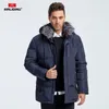 MALIDINU 2020 Hommes Vers Le Bas Manteau D'hiver Épais Chaud Vers Le Bas Veste Hommes Vers Le Bas Parka Réel Fourrure De Renard Marque Célèbre Manteaux D'hiver Plus La Taille -30C LJ201009