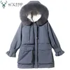 HXJJP Grand Naturel Fourrure De Renard À Capuche Veste D'hiver Femmes 90% Duvet De Canard Blanc Épais Parkas Chaud Sash Tie Up Manteau De Neige 201029